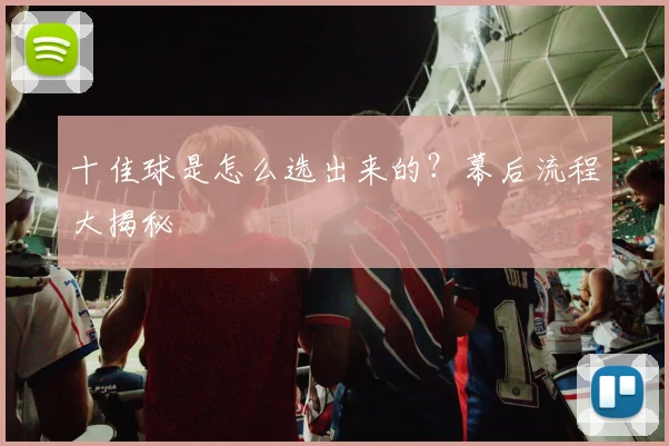 十佳球是怎么选出来的?幕后流程大揭秘